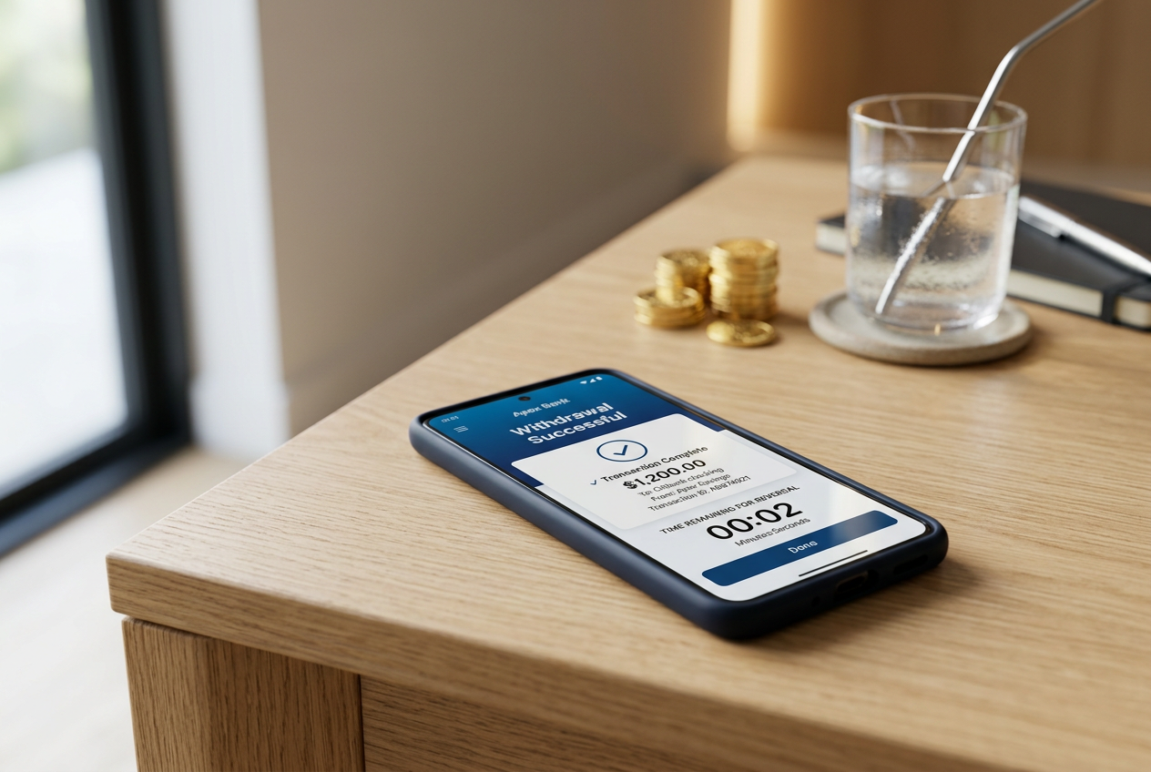A visualization of instantaneous financial transactions between a casino and a wallet.
